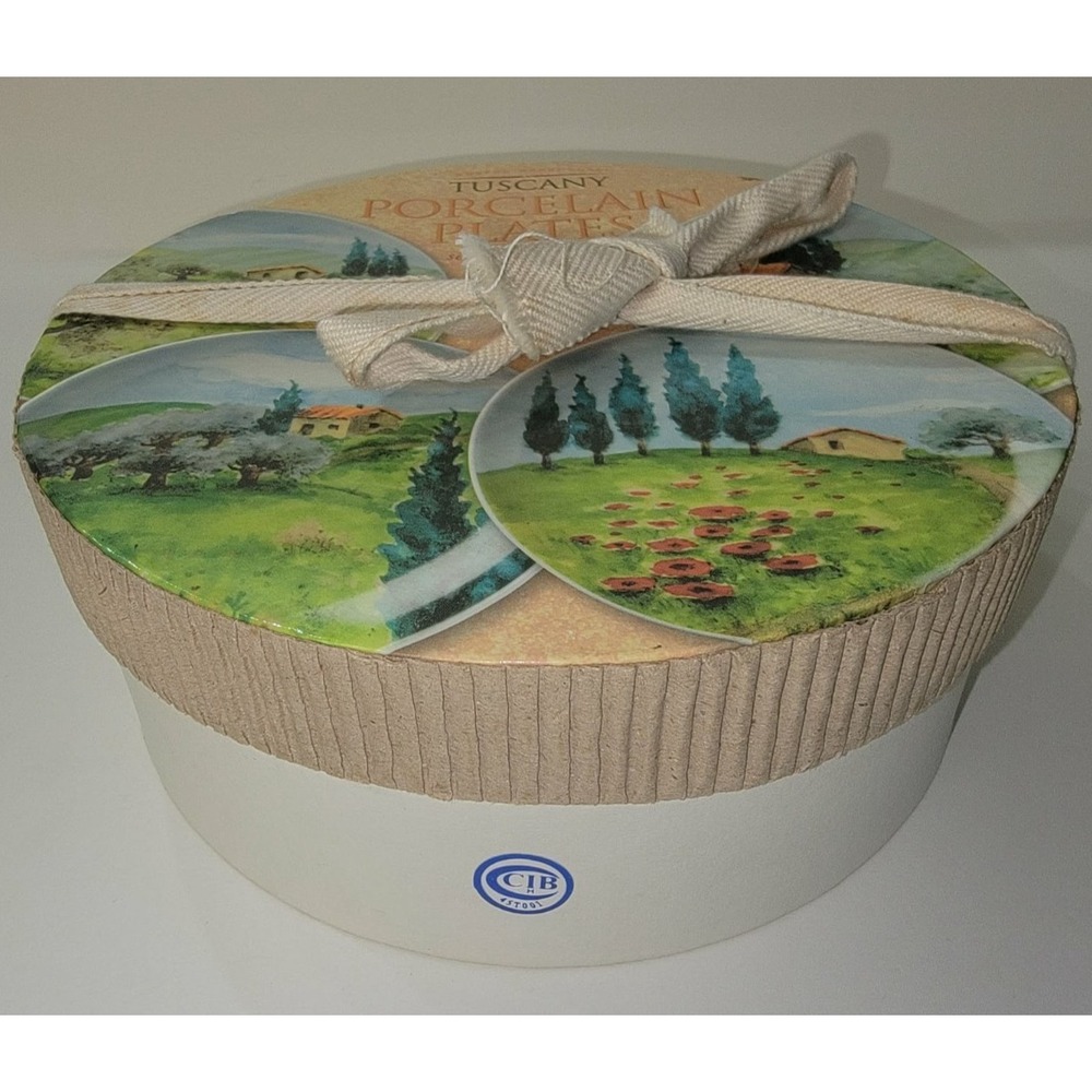 Vintage 2002 Boston Warehouse Porcelain Plates Set of 4 – 6.5" Preowned